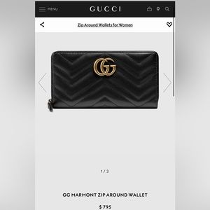 Gucci GG Marmont Zip Around Wallet